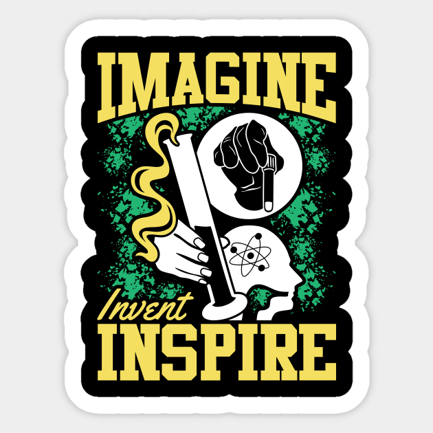 Imagine Invent Inspire Science Sticker by The WYLD Tribe